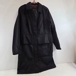 Banana Republic Women's Black Monogram Wool Blend Peplum Size XL NWT